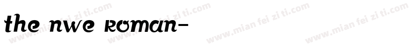 the nwe roman字体转换